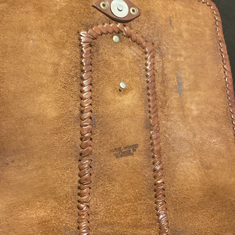 Vintage handmade western style leather handbag - Picture 4 of 6